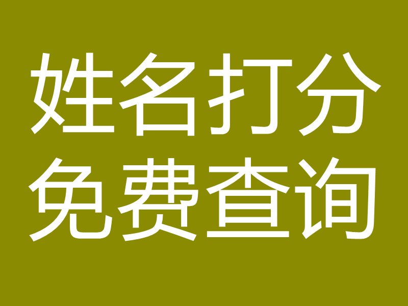 姓名打分免费查询
